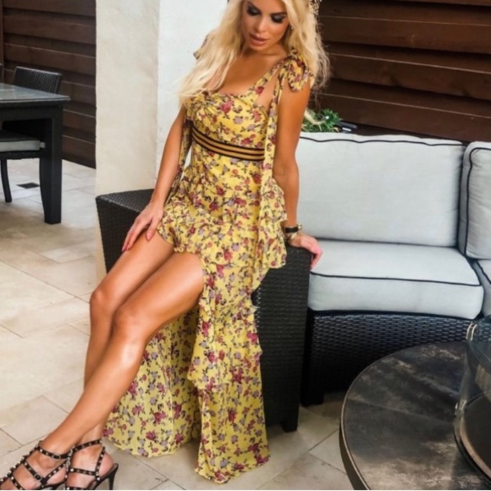 Maison Silk Floral Maxi Dress by For Love and Lemons - Picture 3 of 16